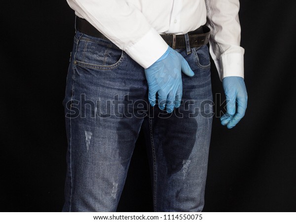 Man Holds On Perineum Groin Medical Stock Photo 1114550075 | Shutterstock
