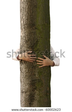 Similar – Image, Stock Photo tree hugger Nature