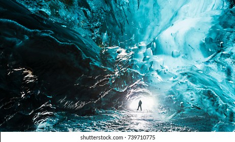 Man In Ice Cave