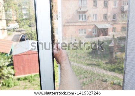 Similar – Foto Bild Moskitoschutz an einem Fenster