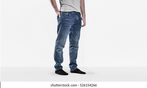 Man Jeans Trouser With Model 