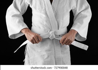 Man Karategi On Dark Background Stock Photo 727900048 | Shutterstock