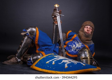 Man Kinight Armour Sword Isolated On Stock Photo 394344295 | Shutterstock