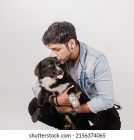 Man Kisses Happy Rescued Dog