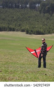 A man with a kite