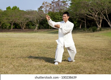 Man In A Kung Fu Position