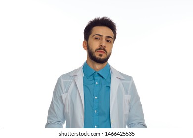 Man In Lab Coat Doctor Medicine                               