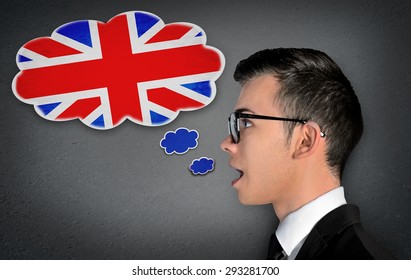 Man Learn Speaking English In Bubble