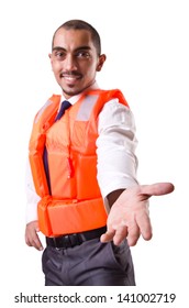 Man Life Jacket Isolated On White Stock Photo 141002719 | Shutterstock