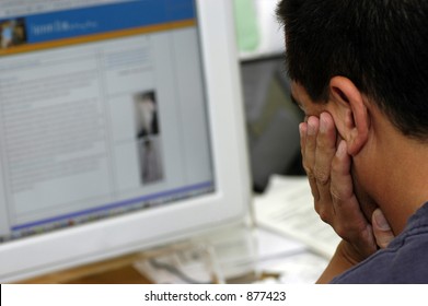 Man Looking At Computer Screen