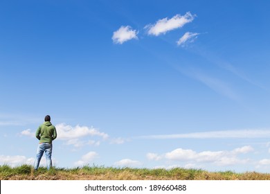 Man Looking At The Horizon