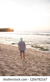 Man looking at the ocean