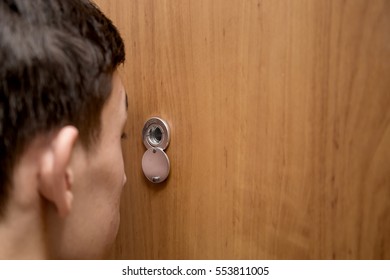 Looking Through Peep Hole Images Stock Photos Vectors