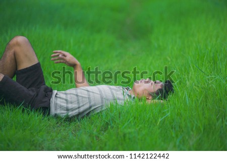 Similar – Image, Stock Photo 2 women lying on a meadow