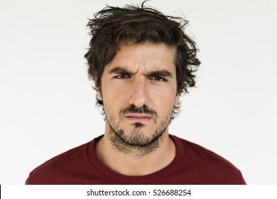 Man Mad Angry Emotional Portrait