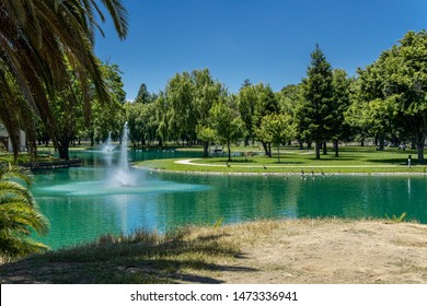 Man made fountain in a park - Shutterstock ID 1473336941