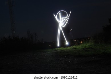 a man made of light