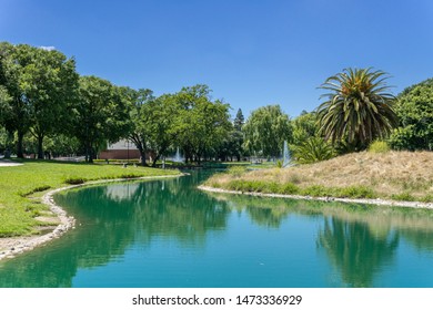 Man made river in a park - Shutterstock ID 1473336929