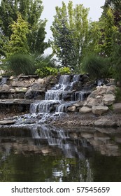 Man Made Waterfall. Nassau County, Long Island, New York.