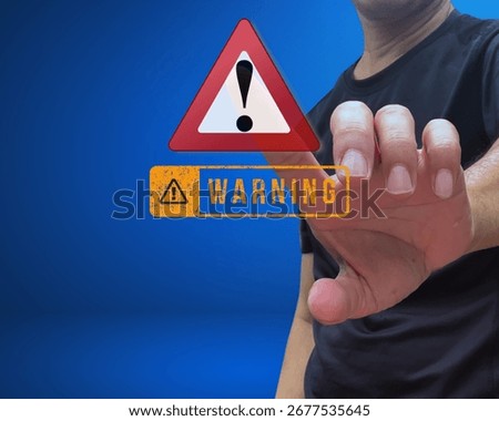 A man makes a bold warning, presenting a clear message of caution against unseen dangers.  A dynamic scene emphasizes awareness and vigilance.
