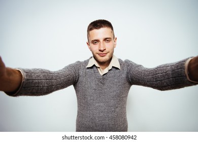 Man makes selfie