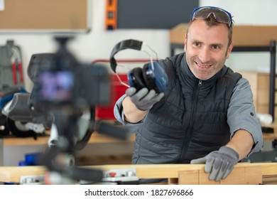 Man Making Diy Video Blog