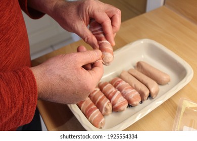 Man Making Pigs In Blankets