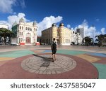 man in Marco Zero, Recife, Pernambuco