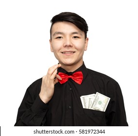 man with money