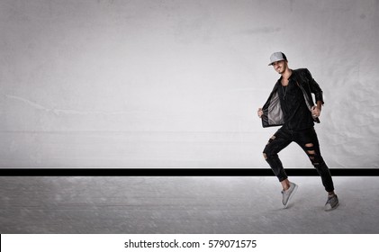 Man Moon Walking Dance, Light Background