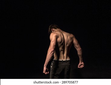 Man with muscular torso