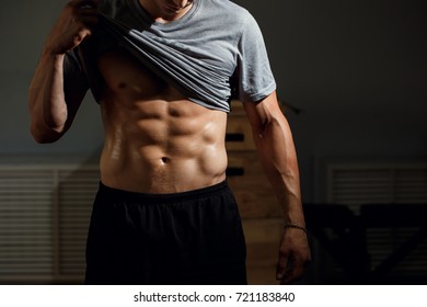 Strong Athletic Man Muscular Body Torso Stock Photo (Edit Now) 548686762