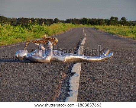 Similar – Image, Stock Photo kitten as murderer