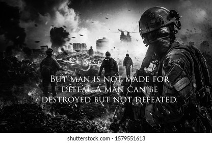 Man Not Made Defeat Man Can Stock Photo (Edit Now) 1579551613