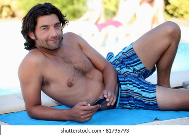 Man On Beach Towel