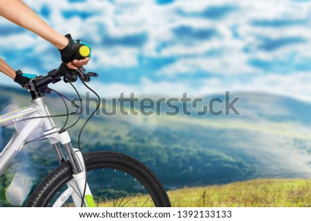 Similar – Image, Stock Photo detail of road bike handlebar