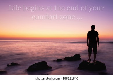 NEW Classroom Motivational Poster Life Begins at the Edge of Your Comfort Zone