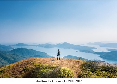 Man On Highland, Mountain, Countryside, Sai Kung, Hong Kong