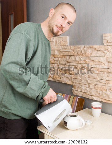 man on kitchen