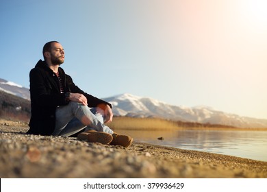 Sitting Cross Legged Side View Images Stock Photos Vectors