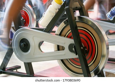 man on a spinning bike on an endurance test motion blur - Powered by Shutterstock