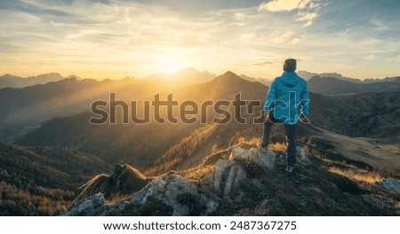 Similar – Image, Stock Photo peaks of mountains in the desert of egypt against sunset