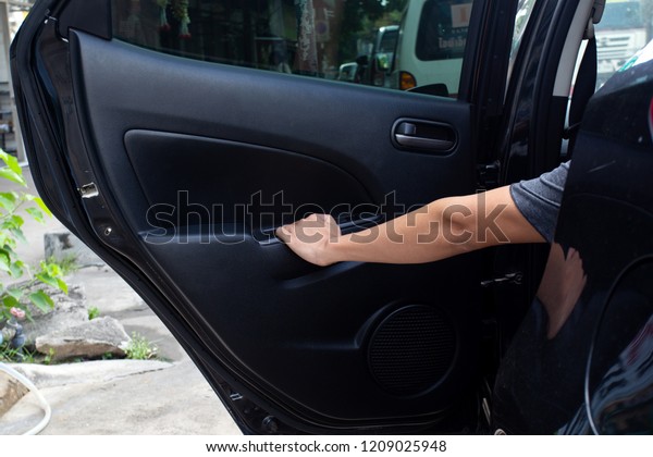 Man Open Car Door Inside Car Stock Photo Edit Now 1209025948