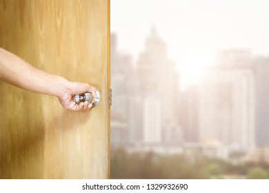 Man Opening The Door