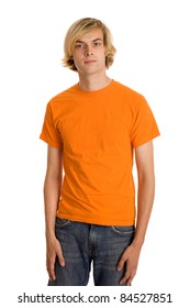 Man In Orange Shirt