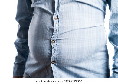 fat man with tight shirt