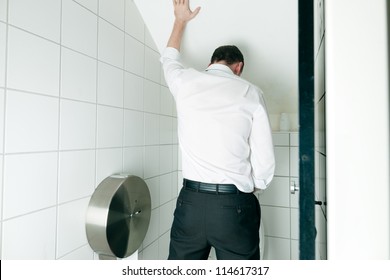 Man Peeing In Toilet