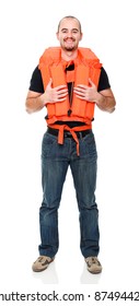 Man With Personal Flotation Device