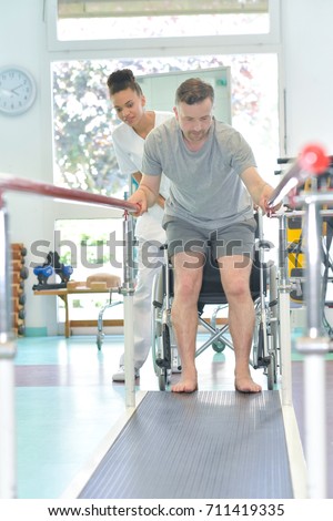 man in physiotherapy