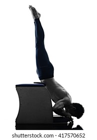 Man Pilates Chair Exercises Fitness Isolated